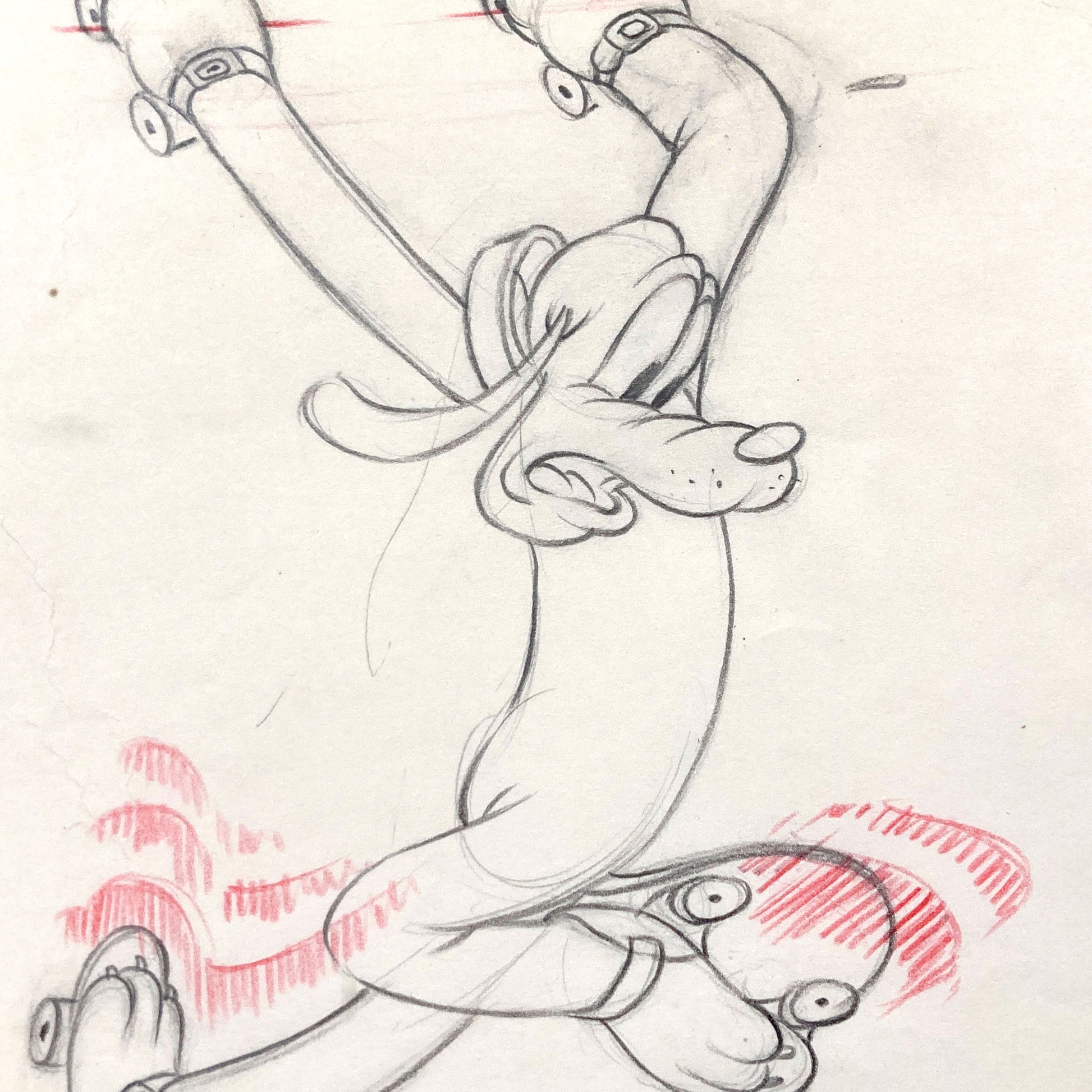 "Society Dog Show" Pluto Original Animation Drawing (Walt Disney, 1939). For sale on FLIP Gallery