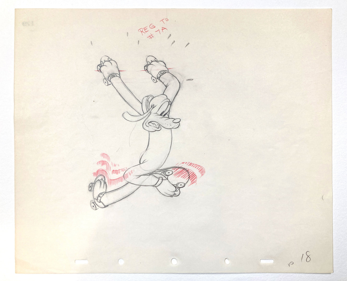 "Society Dog Show" Pluto Original Animation Drawing (Walt Disney, 1939). For sale on FLIP Gallery
