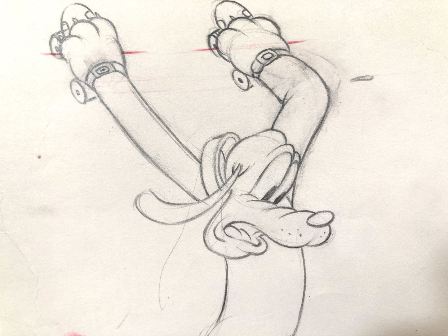 "Society Dog Show" Pluto Original Animation Drawing (Walt Disney, 1939). For sale on FLIP Gallery