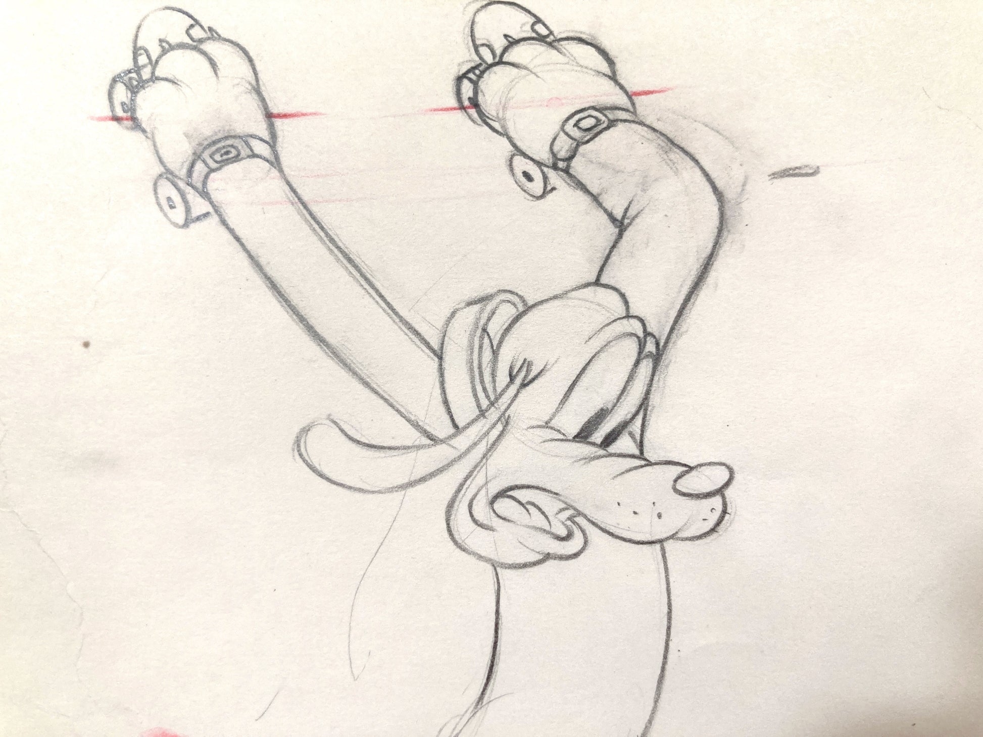 "Society Dog Show" Pluto Original Animation Drawing (Walt Disney, 1939). For sale on FLIP Gallery