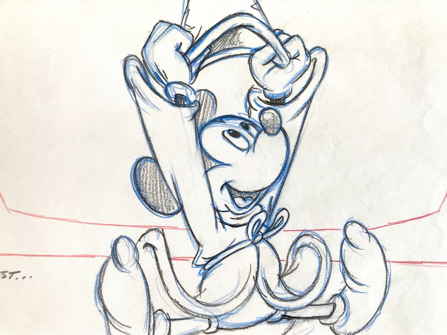 Walt Disney Home Video : Mickey Mouse Commercial Original Production Used Drawing (Walt Disney, 1985). For sale on FLIP Gallery