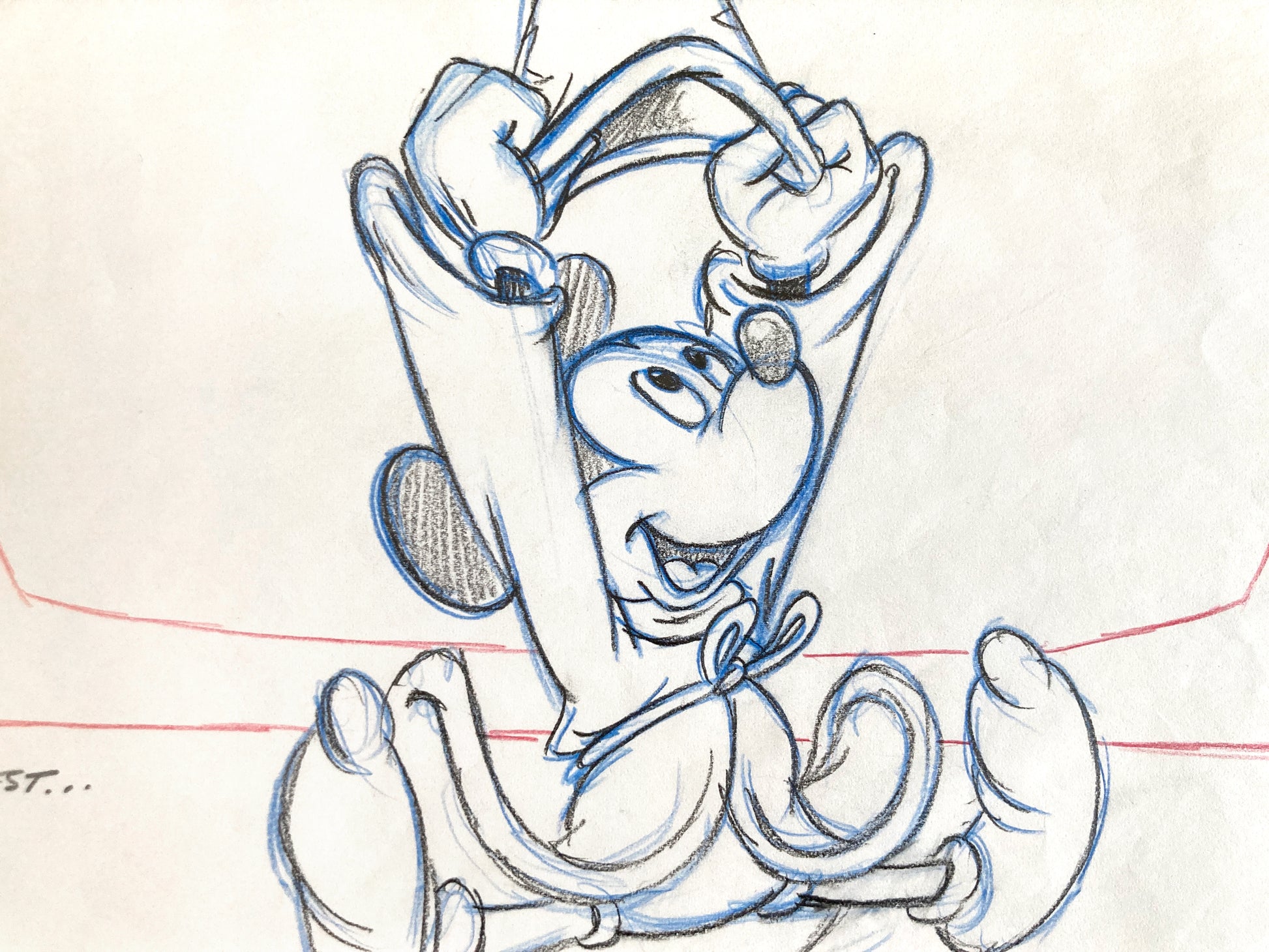 Walt Disney Home Video : Mickey Mouse Commercial Original Production Used Drawing (Walt Disney, 1985). For sale on FLIP Gallery