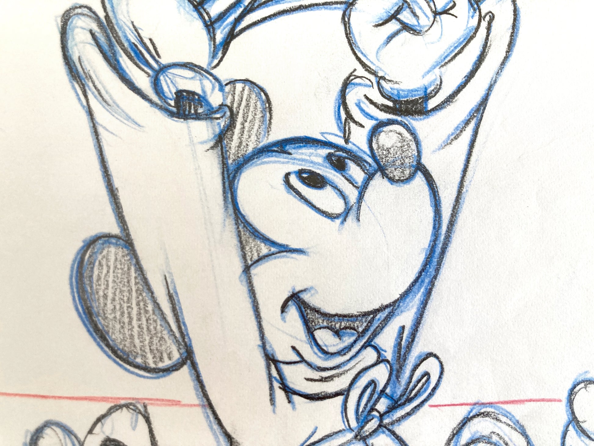Walt Disney Home Video : Mickey Mouse Commercial Original Production Used Drawing (Walt Disney, 1985). For sale on FLIP Gallery