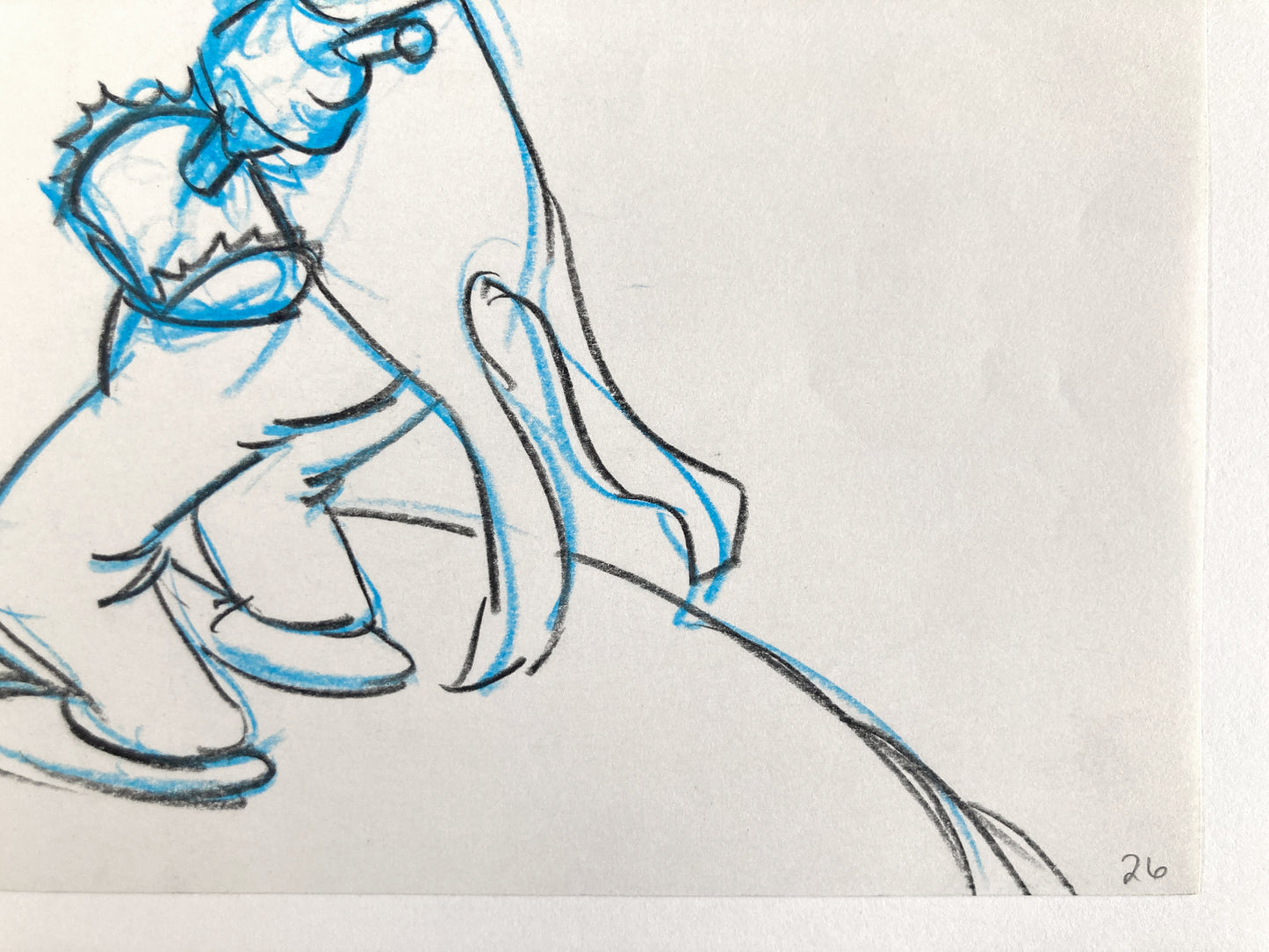 Who Framed Roger Rabbit : Goofy, Donald Duck, and Spike the Bee - Original Storyboard for Deleted Scene by Mark Kausler (Walt Disney/Amblin, 1988). For sale on FLIP Gallery