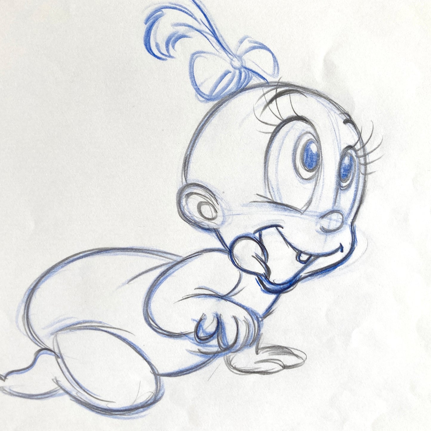 Who Framed Roger Rabbit - Baby Herman Original Production Used Animation Drawing (Walt Disney/Amblin, 1989). For sale on FLIP Gallery