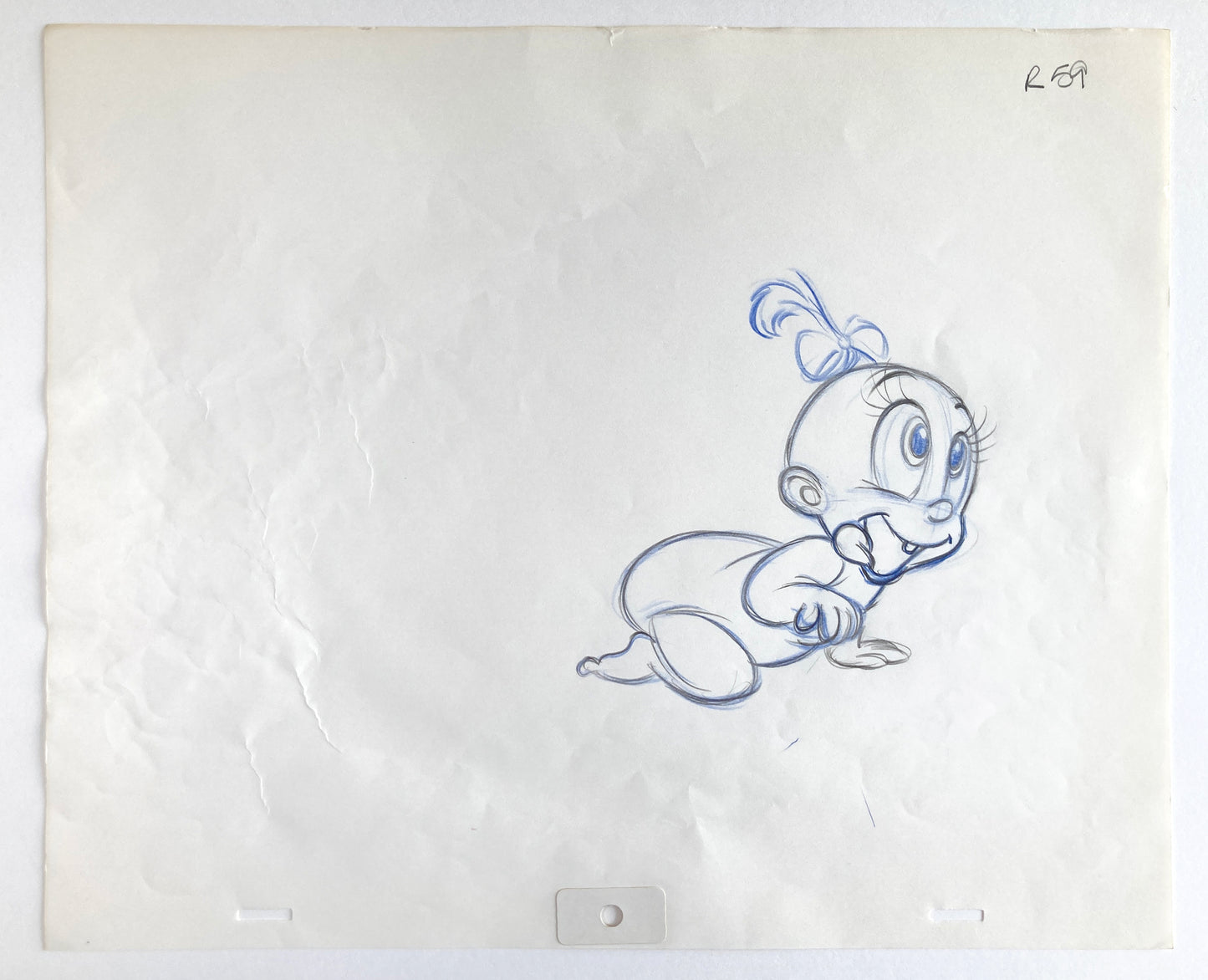 Who Framed Roger Rabbit - Baby Herman Original Production Used Animation Drawing (Walt Disney/Amblin, 1989). For sale on FLIP Gallery