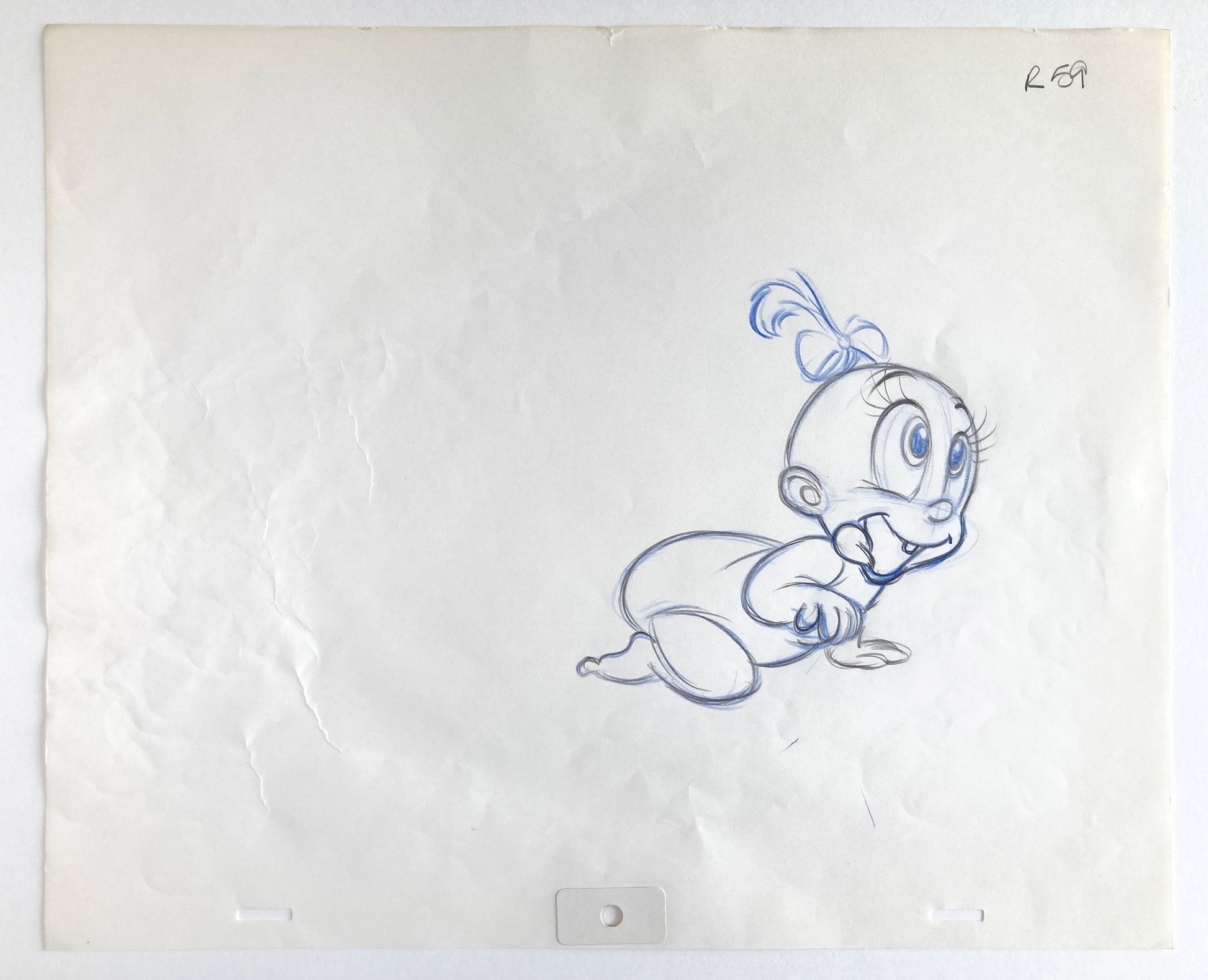 Who Framed Roger Rabbit - Baby Herman Original Production Used Animation Drawing (Walt Disney/Amblin, 1989). For sale on FLIP Gallery