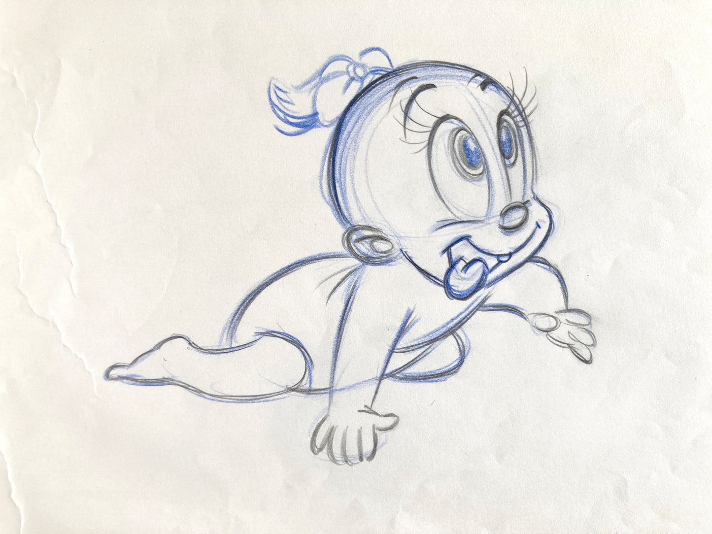 Who Framed Roger Rabbit - Baby Herman Original Production Used Animation Drawing (Walt Disney/Amblin, 1989). For sale on FLIP Gallery