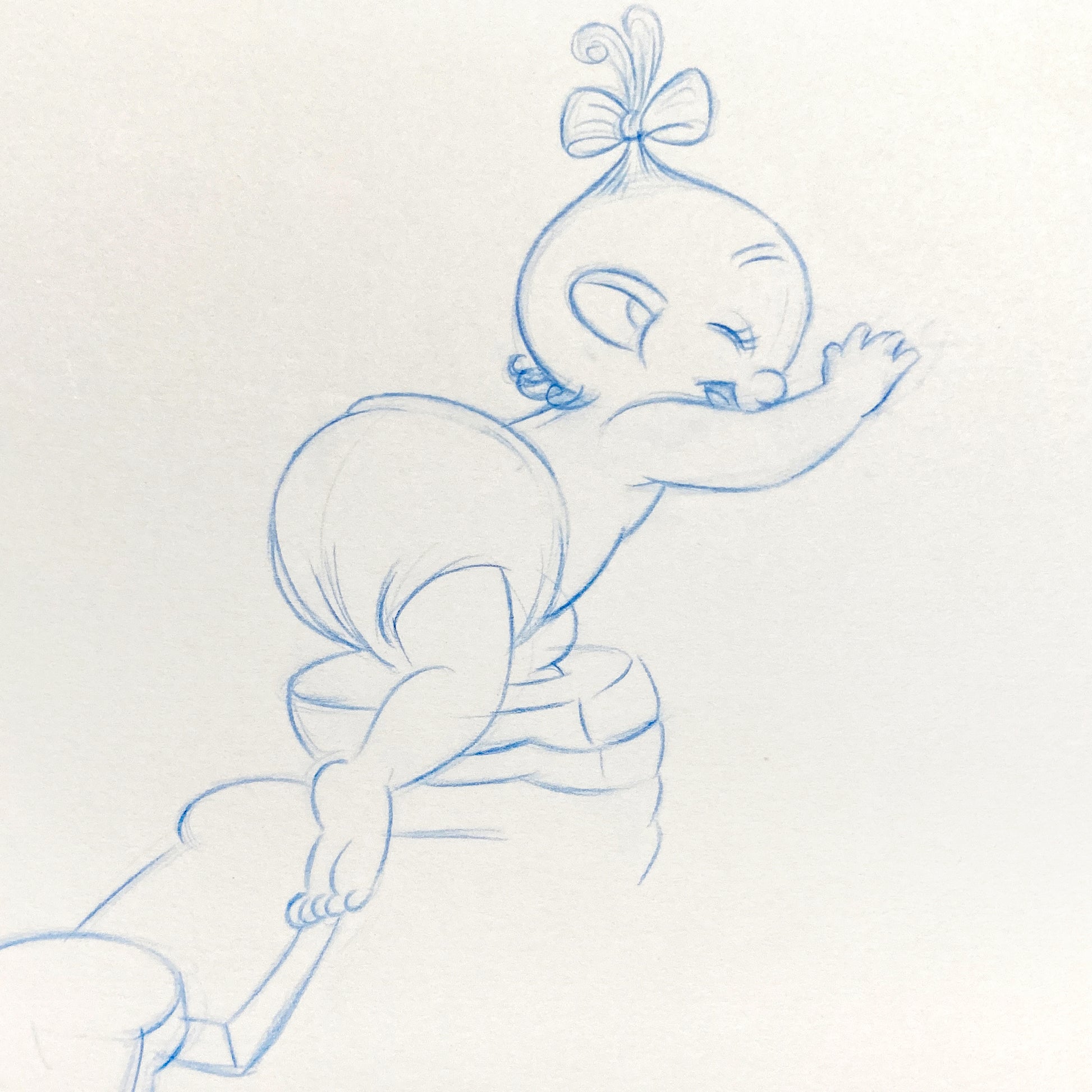 Who Framed Roger Rabbit : Baby Herman Original Animation Drawing Signed by Dino Athanassiou (Walt Disney/Amblin, 1988). For sale on FLIP Gallery