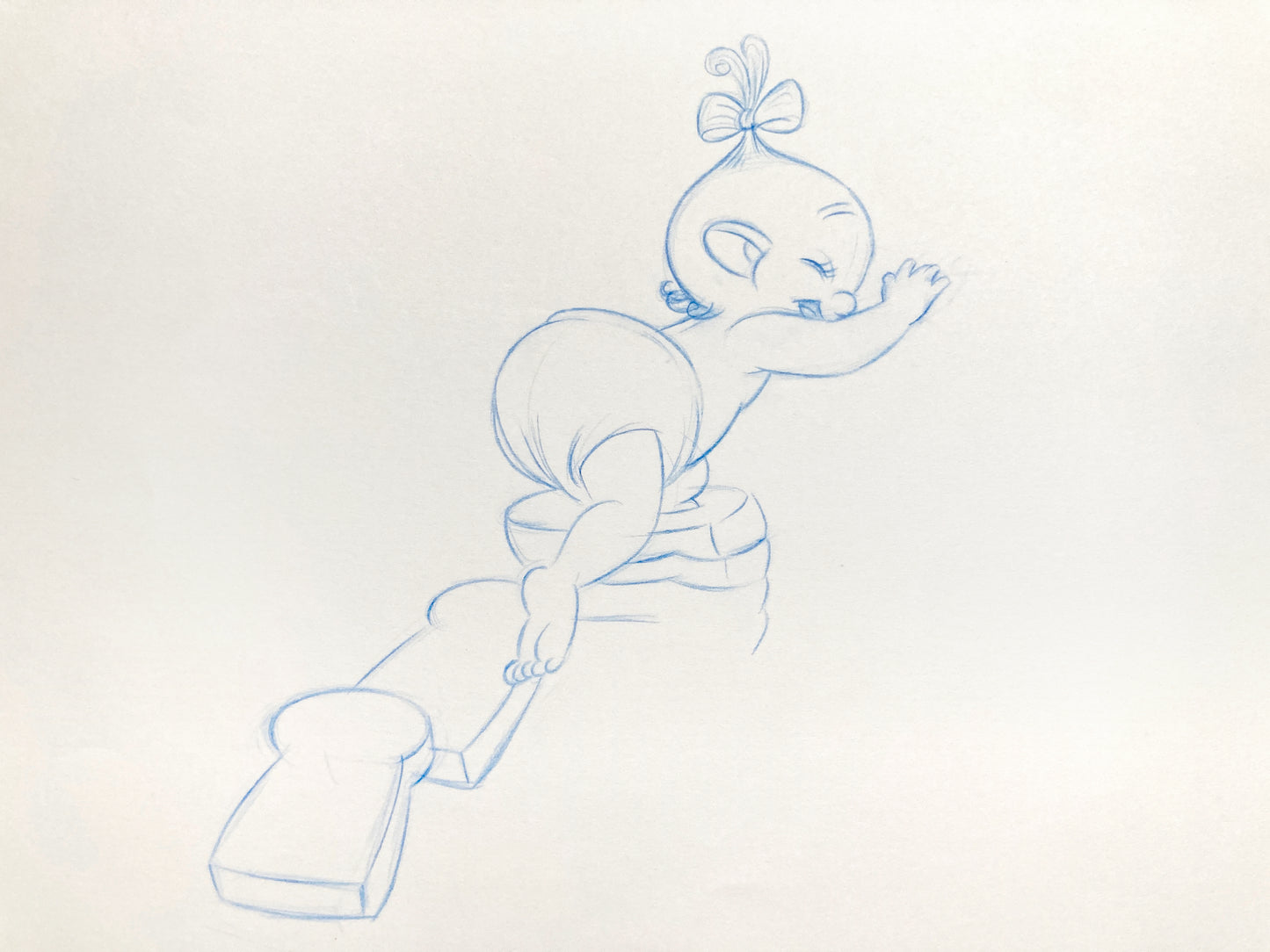 Who Framed Roger Rabbit : Baby Herman Original Animation Drawing Signed by Dino Athanassiou (Walt Disney/Amblin, 1988). For sale on FLIP Gallery