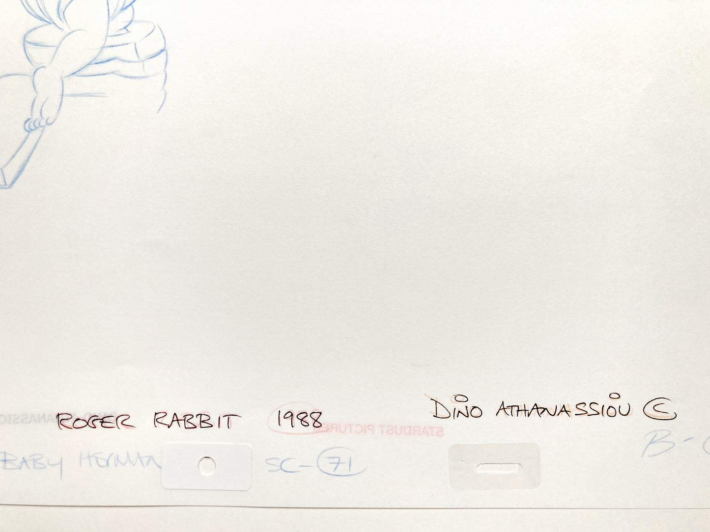 Who Framed Roger Rabbit : Baby Herman Original Animation Drawing Signed by Dino Athanassiou (Walt Disney/Amblin, 1988). For sale on FLIP Gallery