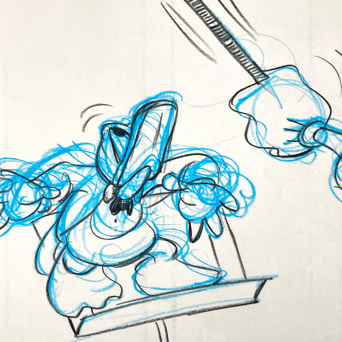 Who Framed Roger Rabbit - Donald Duck - Original Storyboard for Deleted Scene by Mark Kausler (Walt Disney/Amblin, 1988). For sale on FLIP Gallery