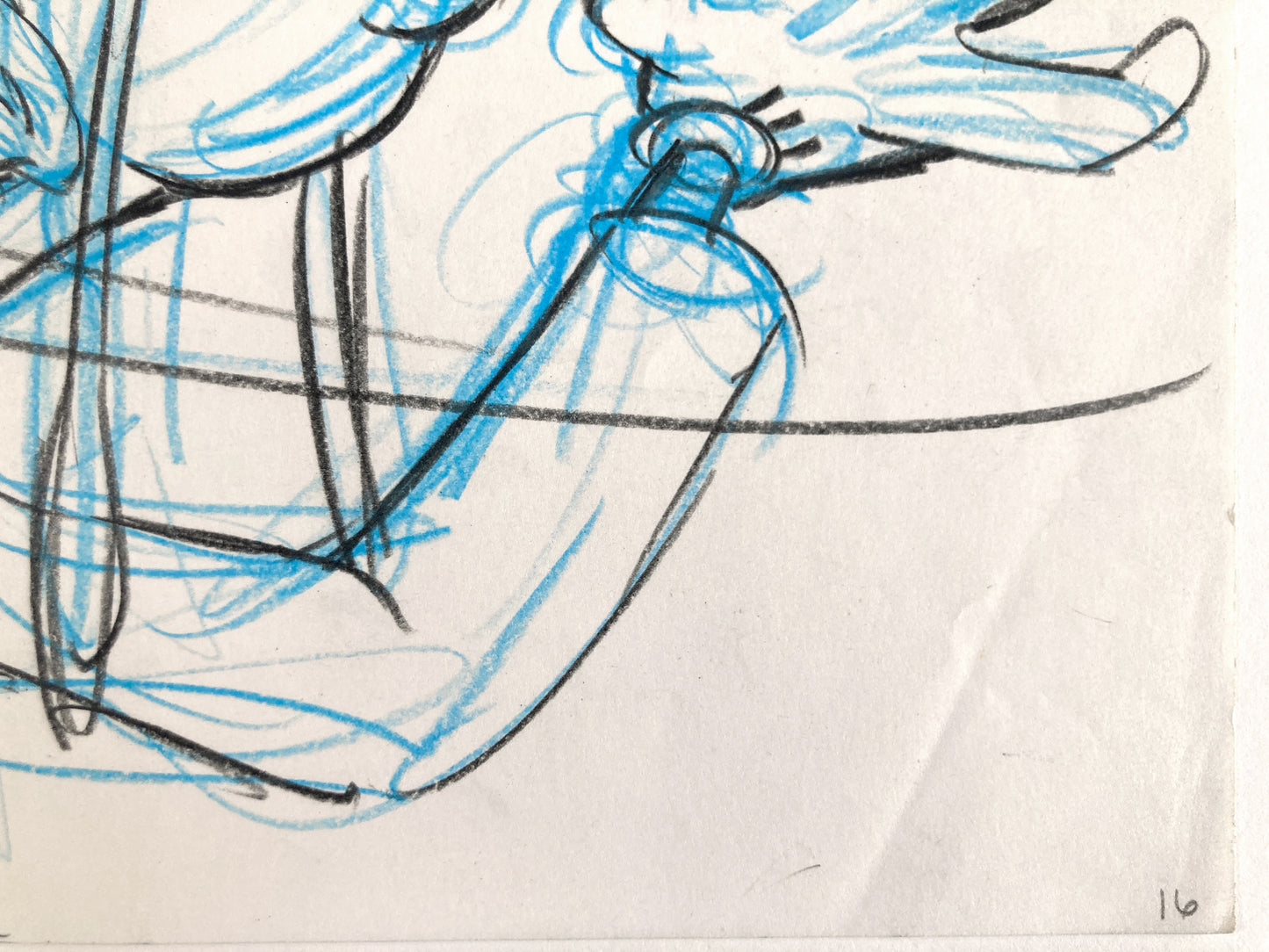 Who Framed Roger Rabbit : Goofy, Donald Duck, and Spike the Bee - Original Storyboard for Deleted Scene by Mark Kausler (Walt Disney/Amblin, 1988). For sale on FLIP Gallery