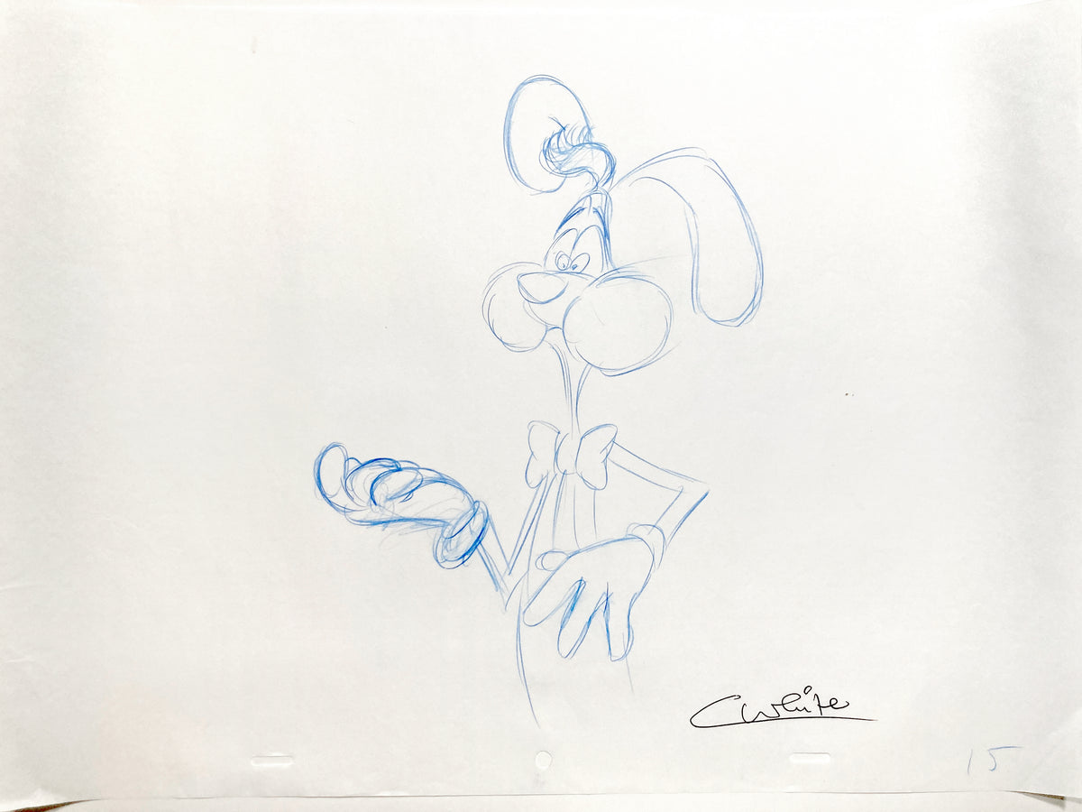 ROGER RABBIT : Original Animation Rough Drawing - Signed (Walt Disney ...