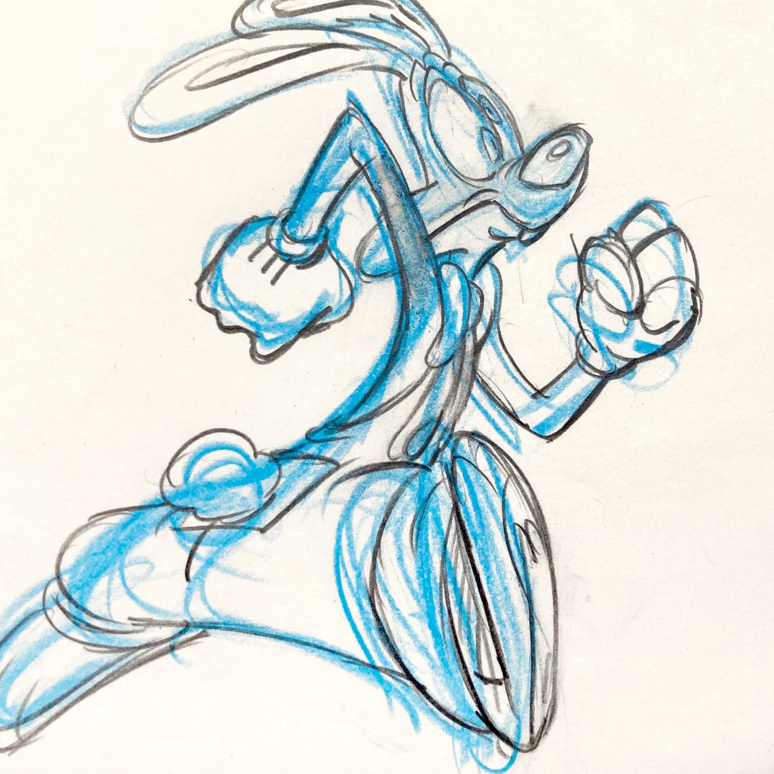 ROGER RABBIT : Original Animation Rough Drawing (Walt Disney/Amblin, 1 ...