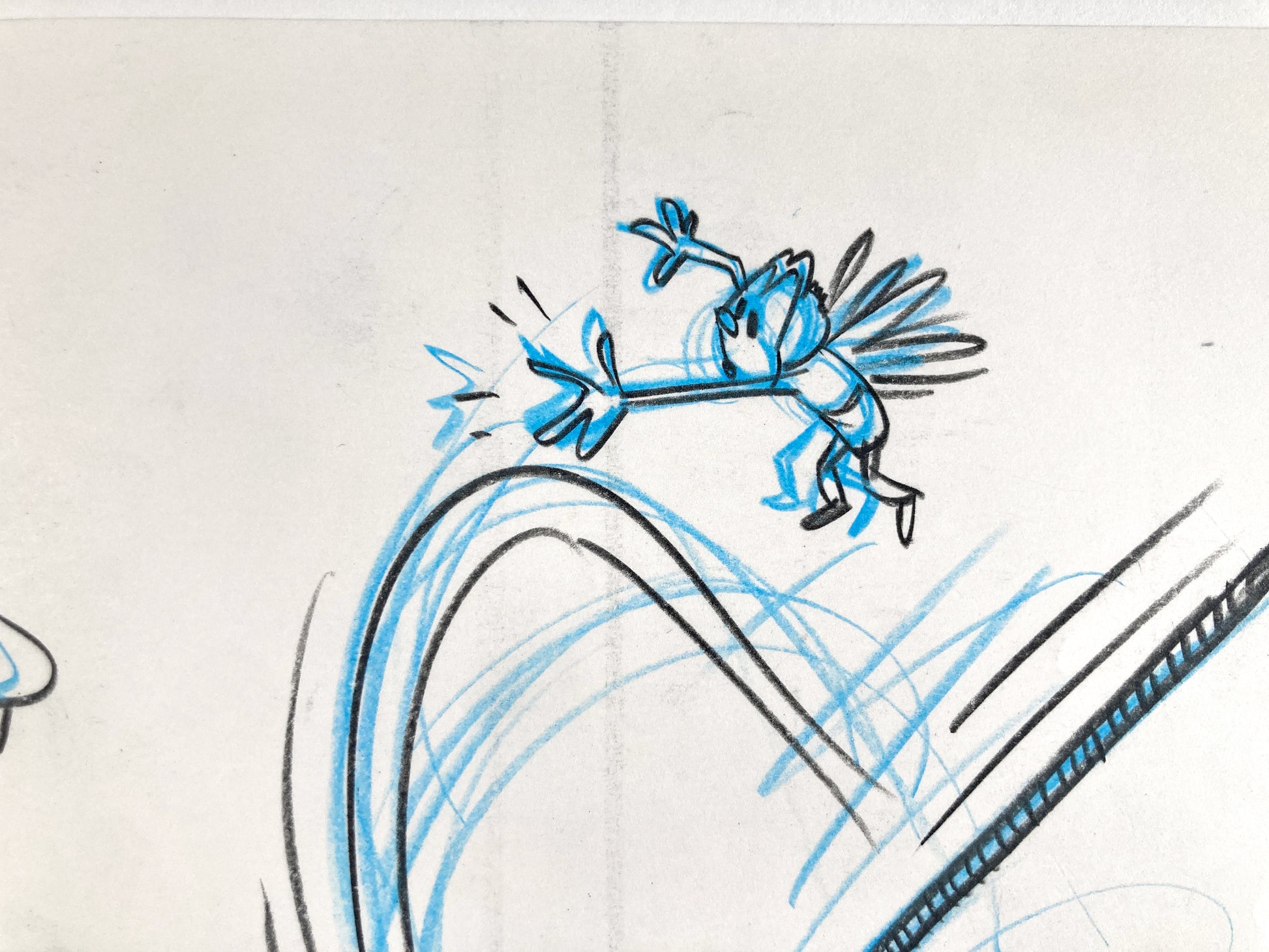 Who Framed Roger Rabbit : Goofy, Donald Duck, and Spike the Bee - Original Storyboard for Deleted Scene by Mark Kausler (Walt Disney/Amblin, 1988). For sale on FLIP Gallery