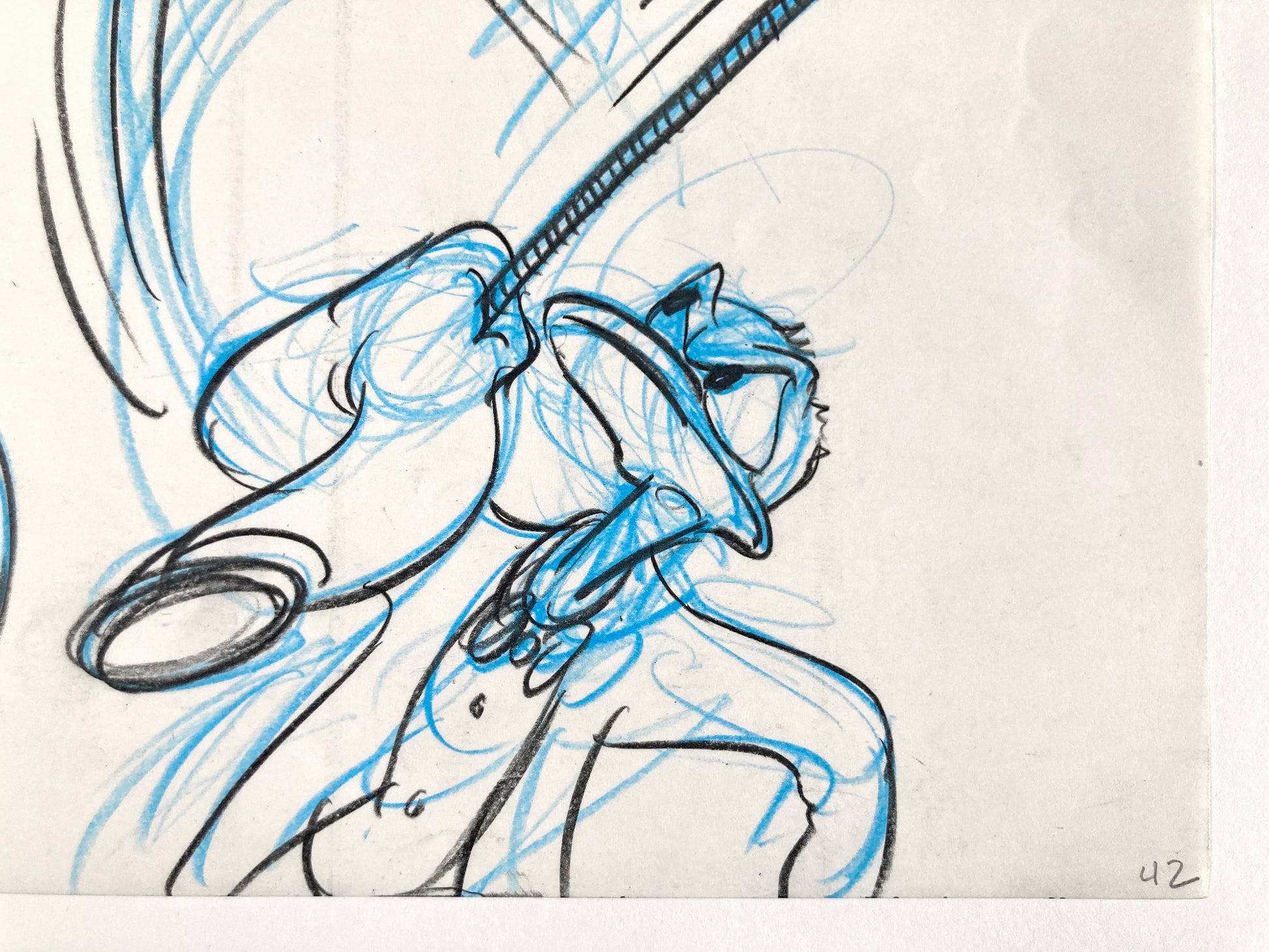 Who Framed Roger Rabbit : Goofy, Donald Duck, and Spike the Bee - Original Storyboard for Deleted Scene by Mark Kausler (Walt Disney/Amblin, 1988). For sale on FLIP Gallery