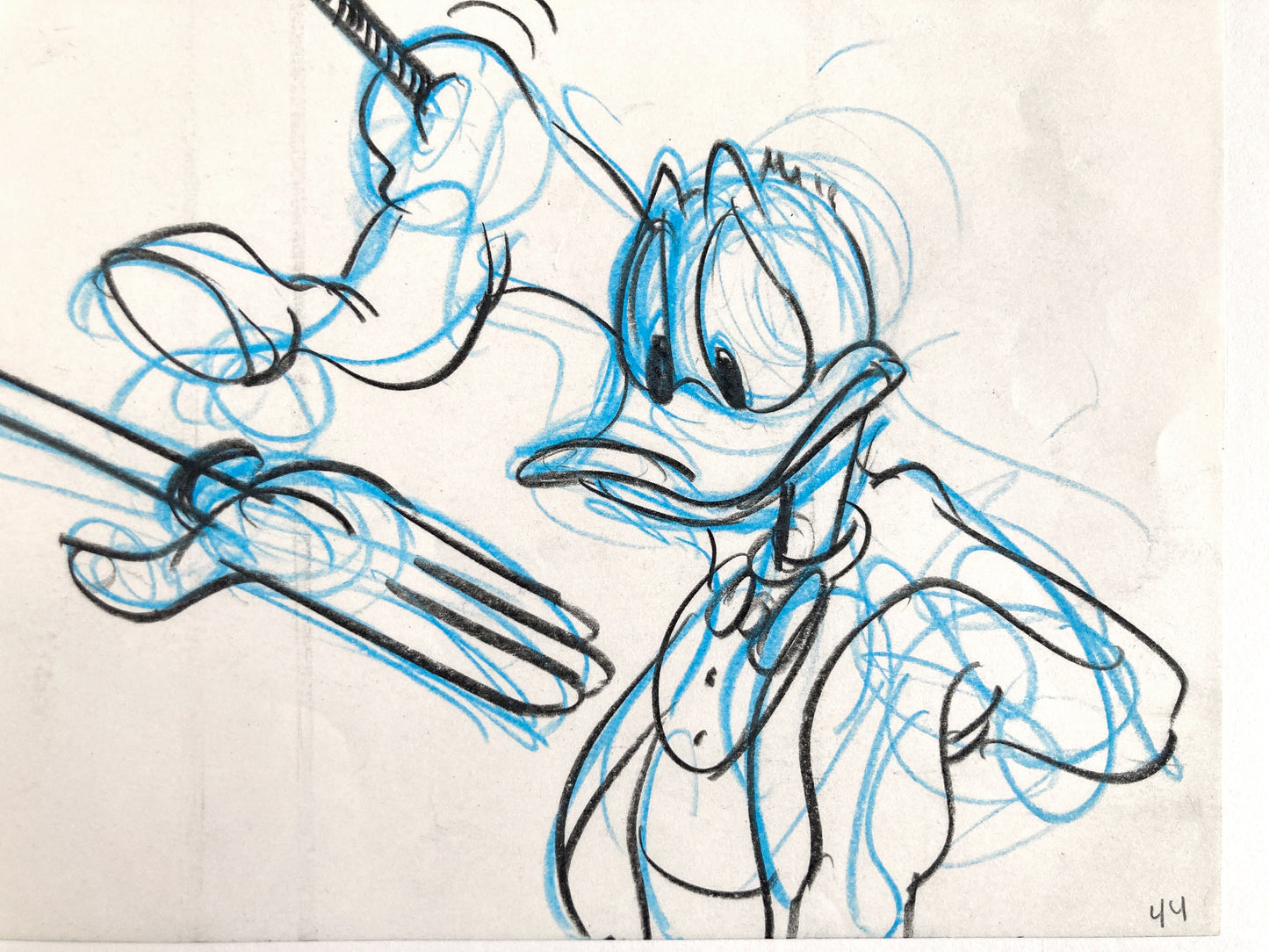 Who Framed Roger Rabbit : Goofy, Donald Duck, and Spike the Bee - Original Storyboard for Deleted Scene by Mark Kausler (Walt Disney/Amblin, 1988). For sale on FLIP Gallery