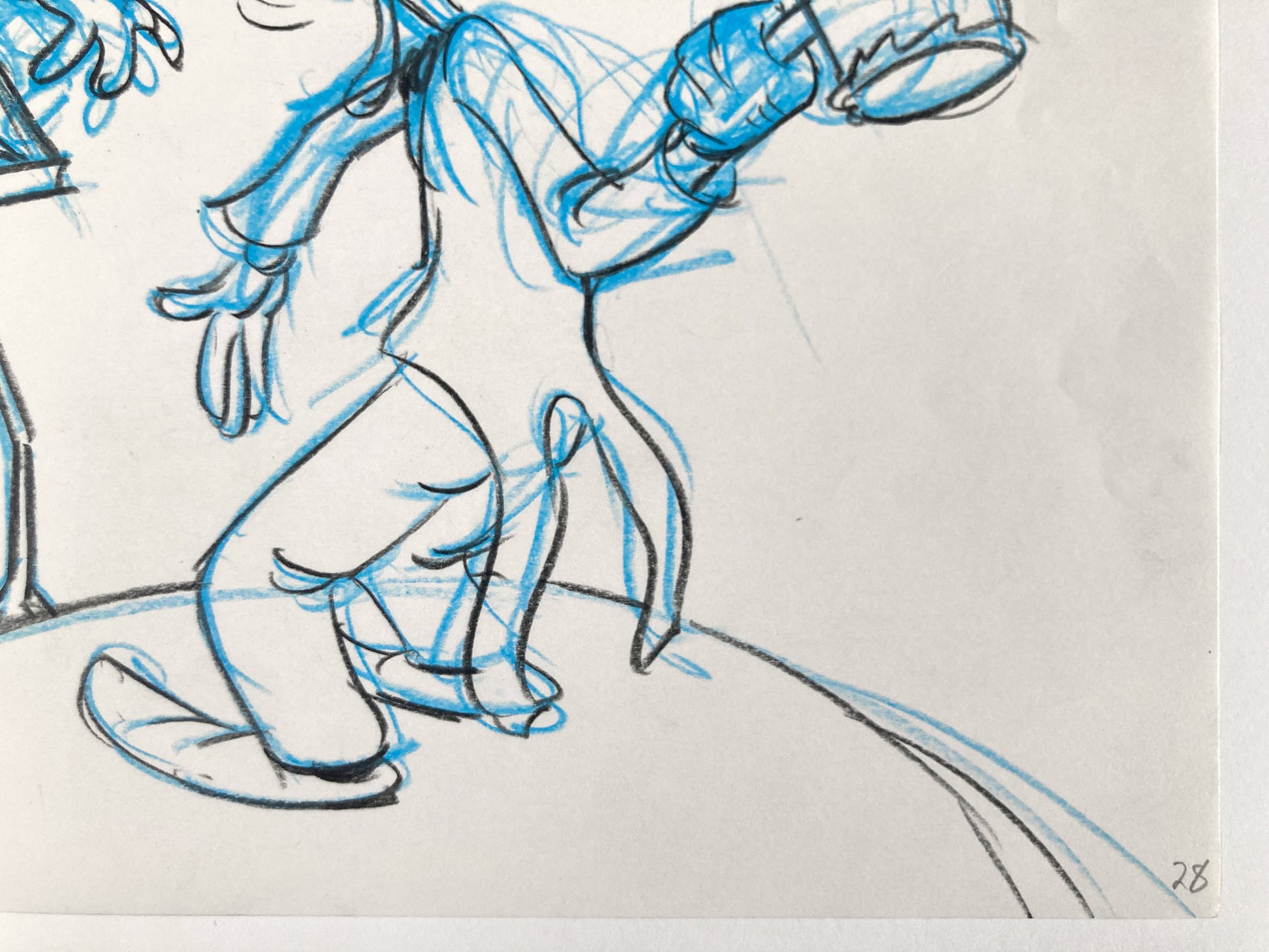 Who Framed Roger Rabbit : Goofy, Donald Duck, and Spike the Bee - Original Storyboard for Deleted Scene by Mark Kausler (Walt Disney/Amblin, 1988). For sale on FLIP Gallery