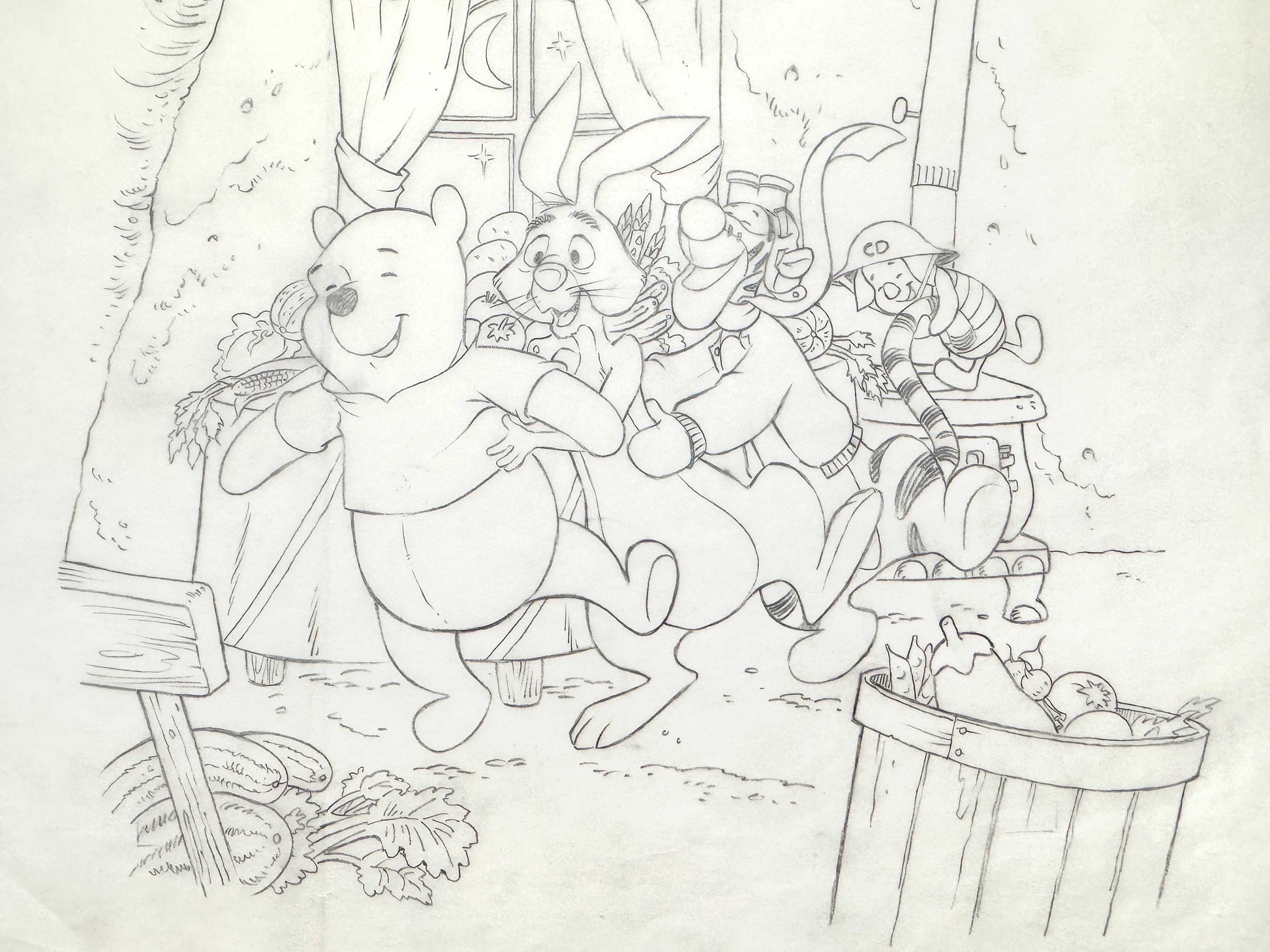 Winnie the Pooh and Friends : Original Illustration Book Art (Walt Disney, 1991). For sale on FLIP Gallery