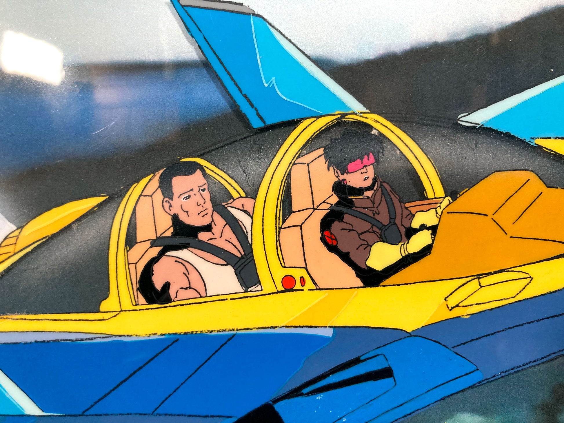 X-Men: The Animated Series "Red Dawn" Colossus and Jubilee Original Production Cel (Marvel, 1993). For sale on FLIP Gallery